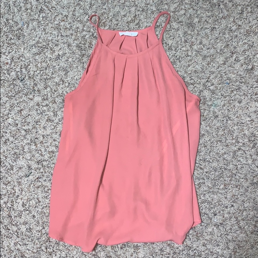 Pink sheer top